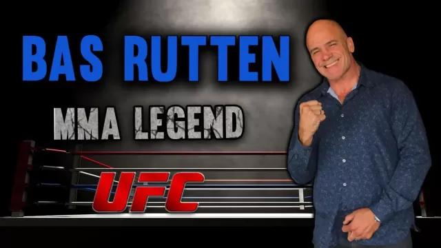 Bas Rutten poses at The Fallen State studio