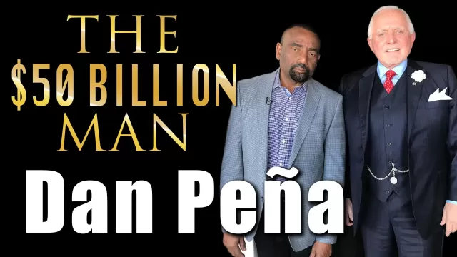 Dan Peña poses with Jesse Lee Peterson in The Fallen State studio