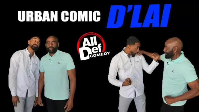 D'Lai and Jesse Lee Peterson pose at The Fallen State studio