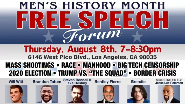 Men's History Month Free Speech flyer