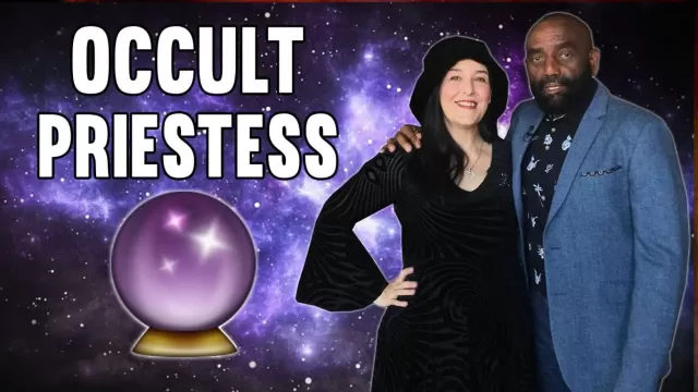 Rev. Korinne Wilson poses with Rev. Jesse Lee Peterson at The Fallen State studio