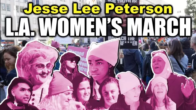 Jesse Lee Peterson at the L.A. Women's March