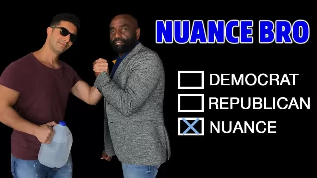 Nuance Bro and Jesse pose at The Fallen State studio