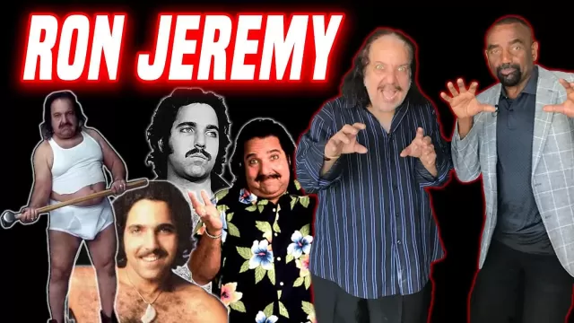 Ron Jeremy and Jesse Lee Peterson pose at The Fallen State studio