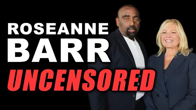 Roseanne Barr with Jesse Lee Peterson at The Fallen State studio