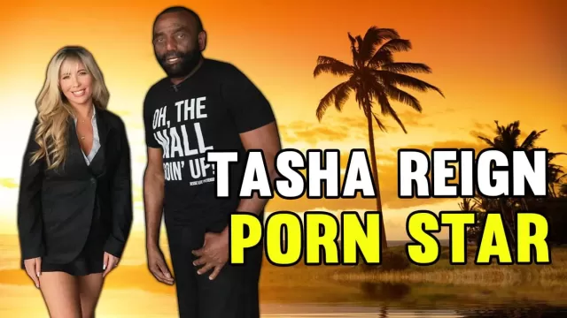 Tasha Reign poses with Jesse Lee Peterson at The Fallen State studio