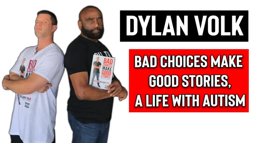 Dylan poses with Jesse Lee Peterson at The Fallen State studio