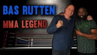 Bas Rutten and Jesse Lee Peterson pose at The Fallen State studio