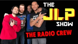 Jesse Lee Peterson poses with his JLP Show crew: Nick Gonzalez, James Hake, and Joel Friday
